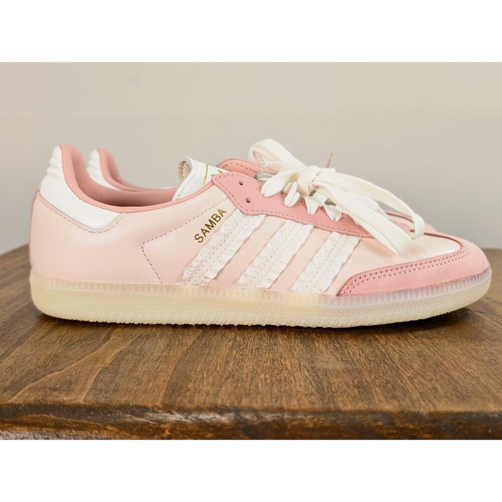 Adidas Samba Ruffle Stripes Pack Wonder Mauve JR8830 - Women's Size 8 New In Box - Picture 10 of 16